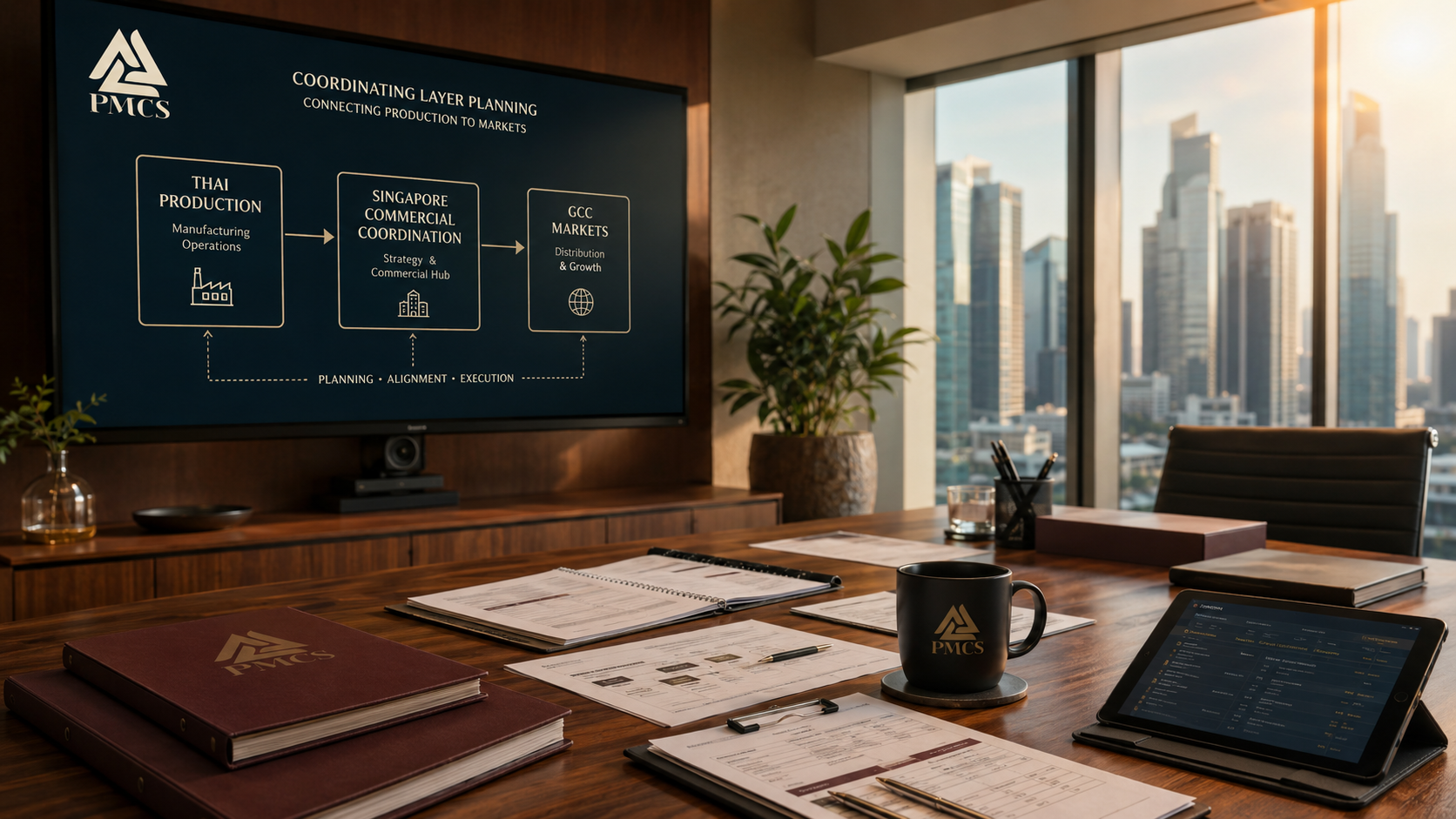 Conceptual PMCS platform layer visual for planning and coordination